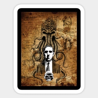 HP Lovecraft Manuscript Style Sticker